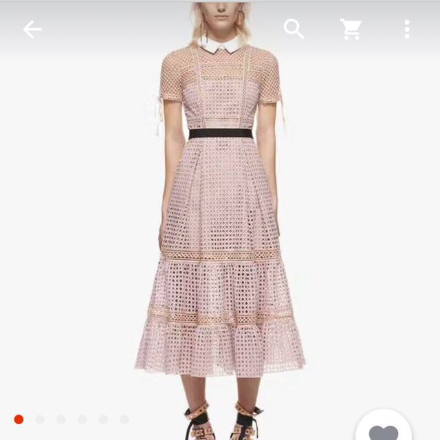 self portrait collar dress