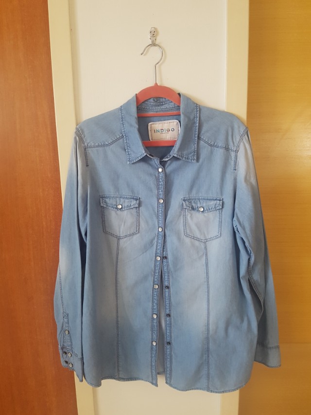 indigo denim shirt womens