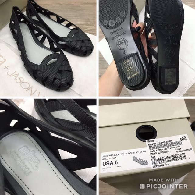 Melissa Jason Wu VI Cutout Flats BN Size 37 6 Women s Fashion Footwear Flats on Carousell
