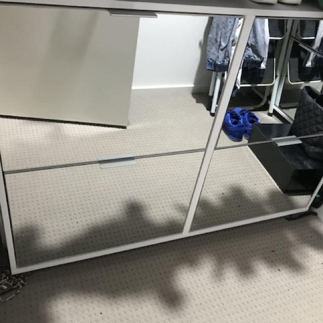 Mirrored Shoe Cabinet S Home Furniture Furniture On Carousell