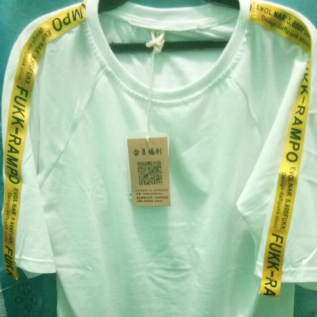 off white t shirt with strap