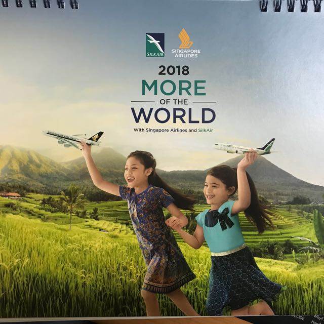 Singapore Airlines 2018 Desk Calendar, Luxury, Accessories on Carousell