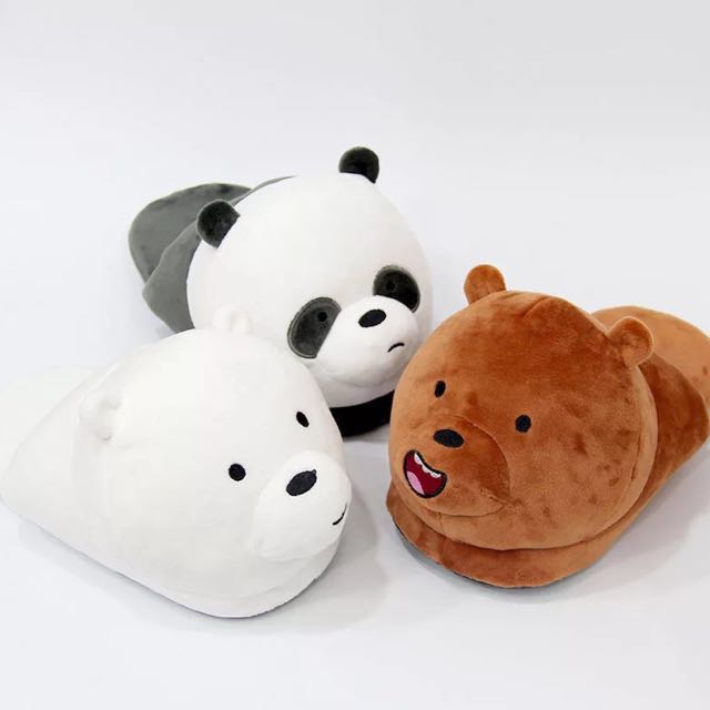 we bare bears bedroom slippers, women's fashion, shoes on carousell