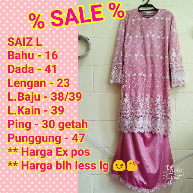 Baju Kurung Moden Lace Prada Dusty Pink Muslimah Fashion Others On Carousell