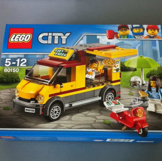 BNIB NEW LEGO CITY 60150 PIZZA VAN BUILDING SET SCOOTER VEHICLES 