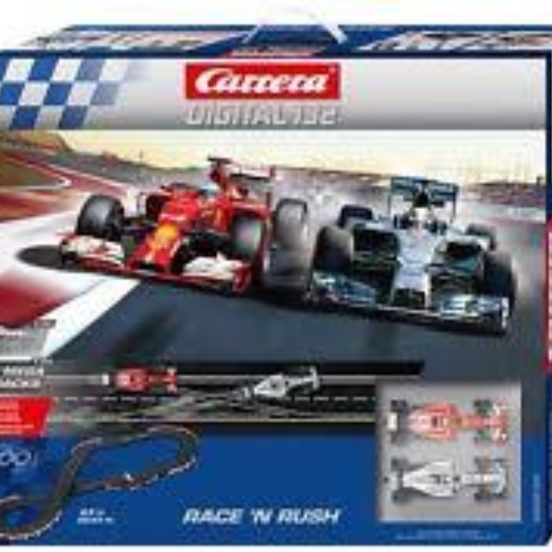 Carrera Race Track (Digital 132) with four race cars, Hobbies & Toys, Toys  & Games on Carousell
