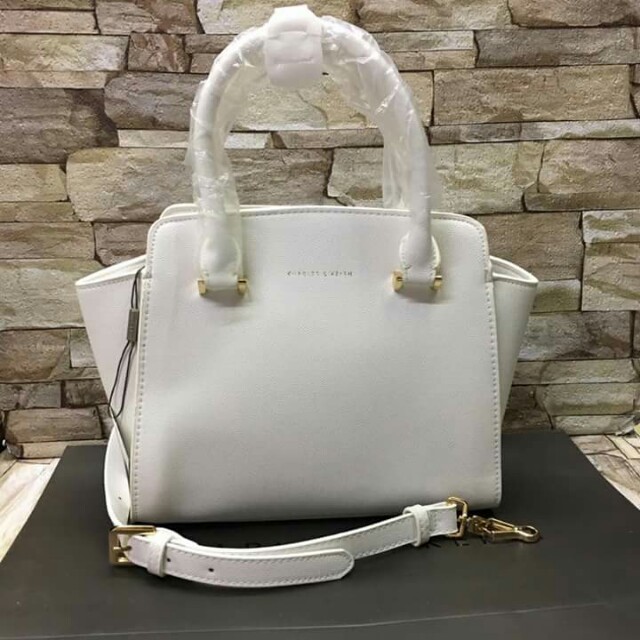 charles and keith bag white