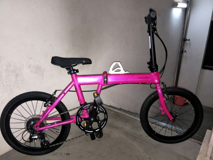 Pink foldable on sale bike