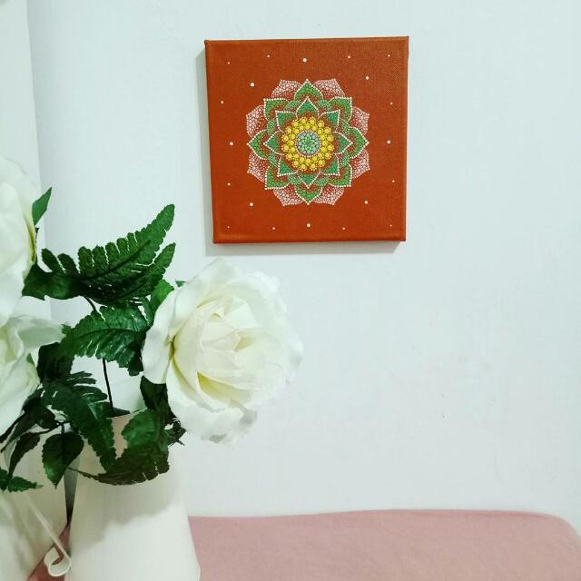 Dot Painting Inspired By The Lotus Design Craft Artwork On