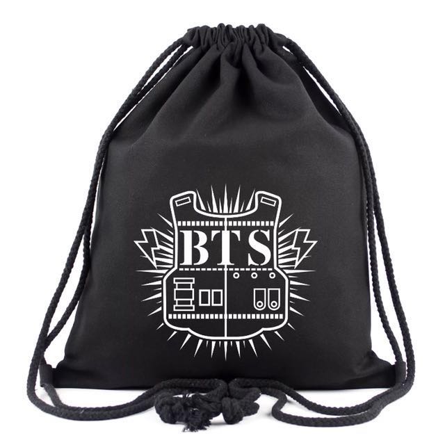 HIGH QUALITY•INSTOCKS] BTS Drawstring Bag Backpack Shoulder String