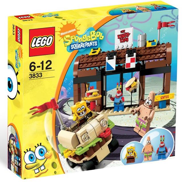 lego 3833: krusty krab adventures - new and fully sealed
