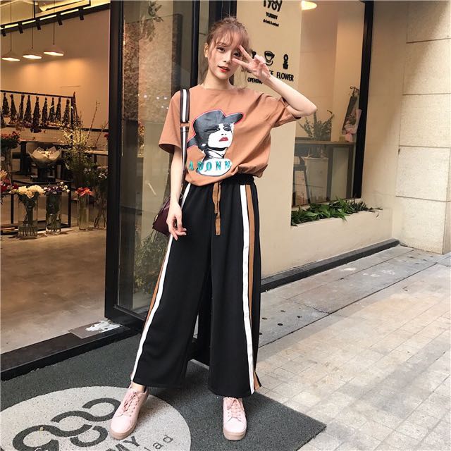 Madonna Shirt And Jersey Pants Set Women S Fashion Clothes