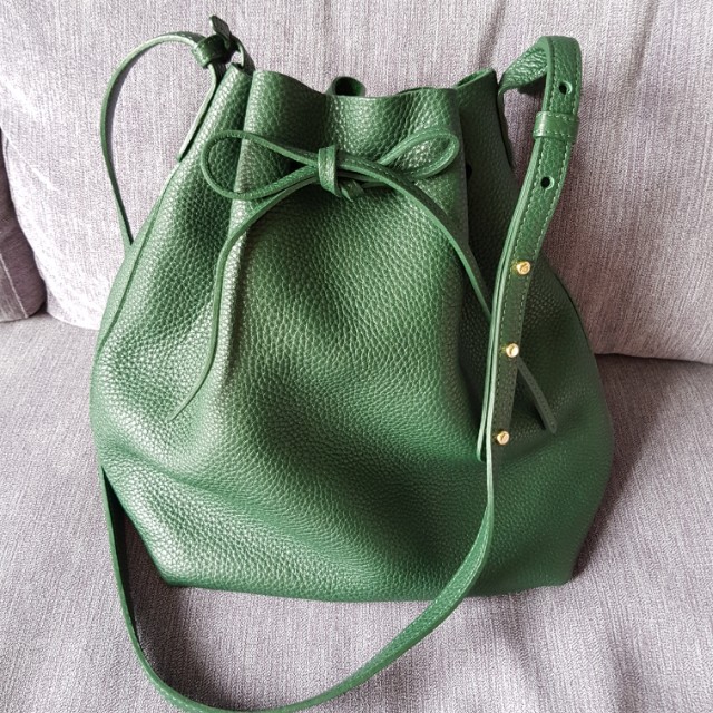 Mansur Gavriel Bucket Bag Tumble Leather Women s Fashion Bags