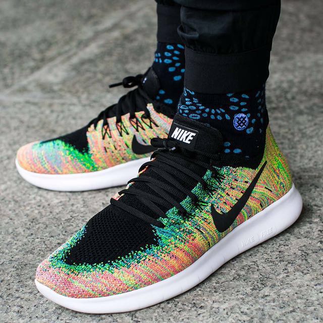 nike free rn flyknit multicolor