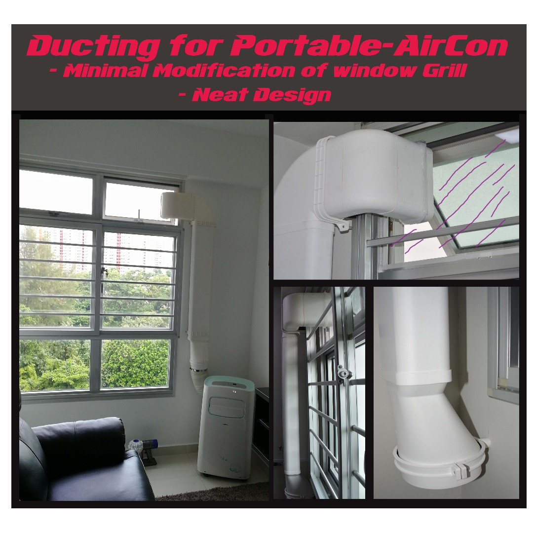 Portable Air Con Exhaust Ducting Systemducting Installation Only Without Air Con Furniture 