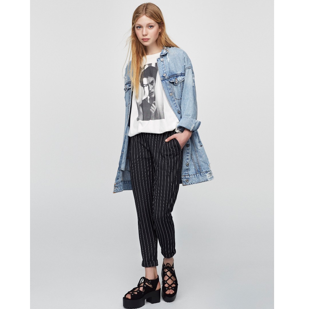 pinstripe jeans women