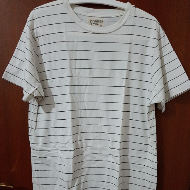 black and white thin striped shirt