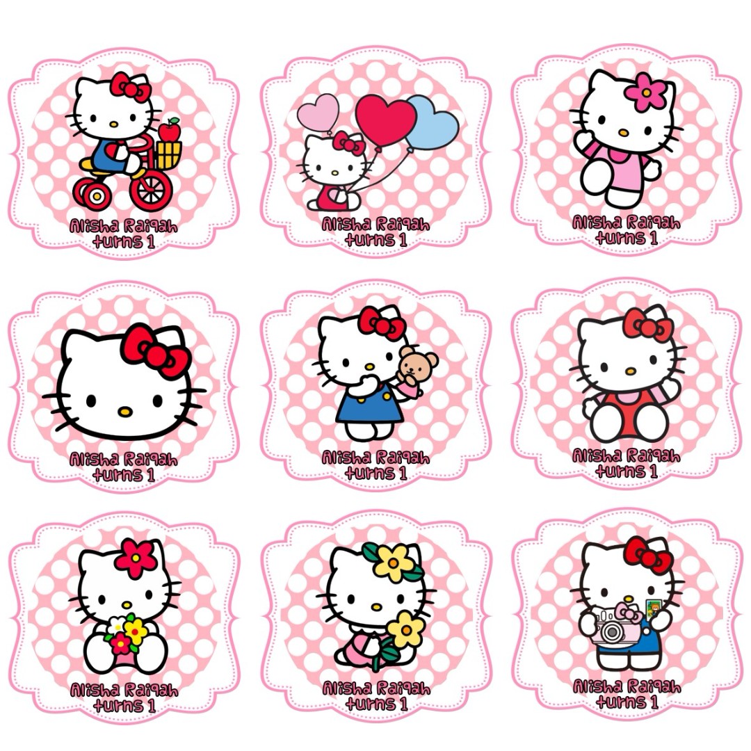  Sticker  Label Hello  Kitty  Design Craft Handmade 