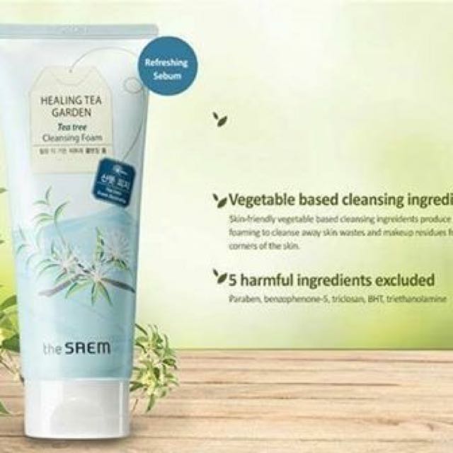 the saem healing tea garden tea tree cleansing foam