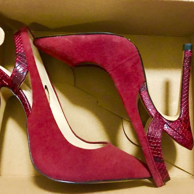 zara burgundy shoes
