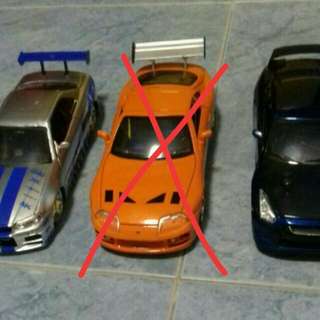 Selling discontinued Paul Walker's 3 1:24 Jada Cars $10.98 is just a price holder