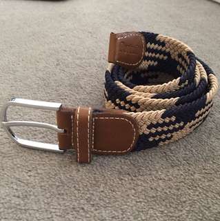 Navy and Tan nautical belt