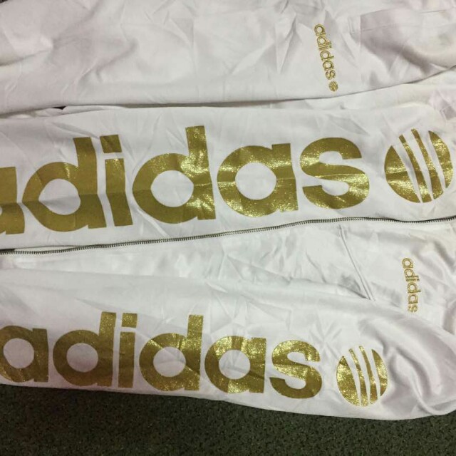 Adidas neo discount white and gold