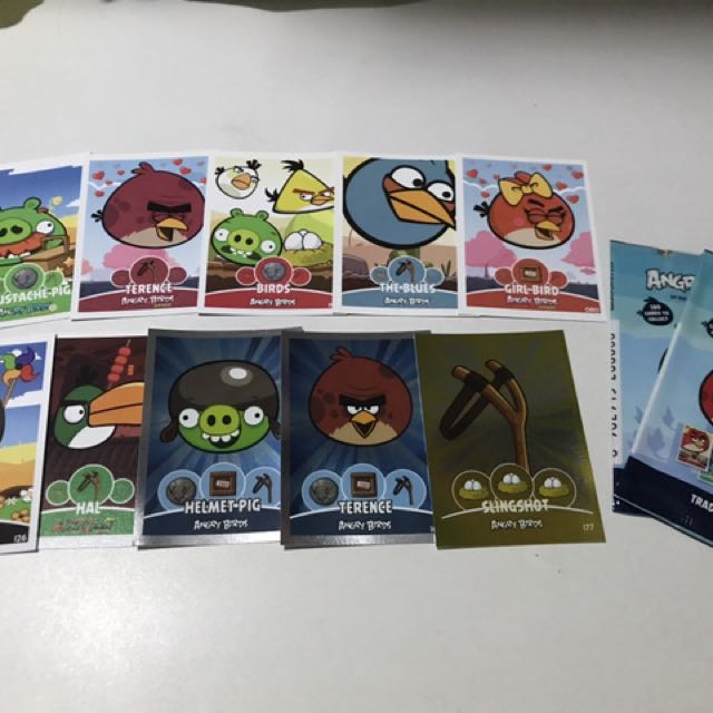 angry birds trading cards (Bubbles pack)