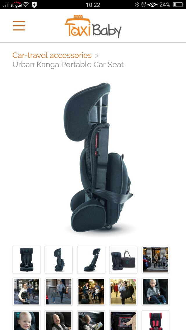 urban kanga portable car seat