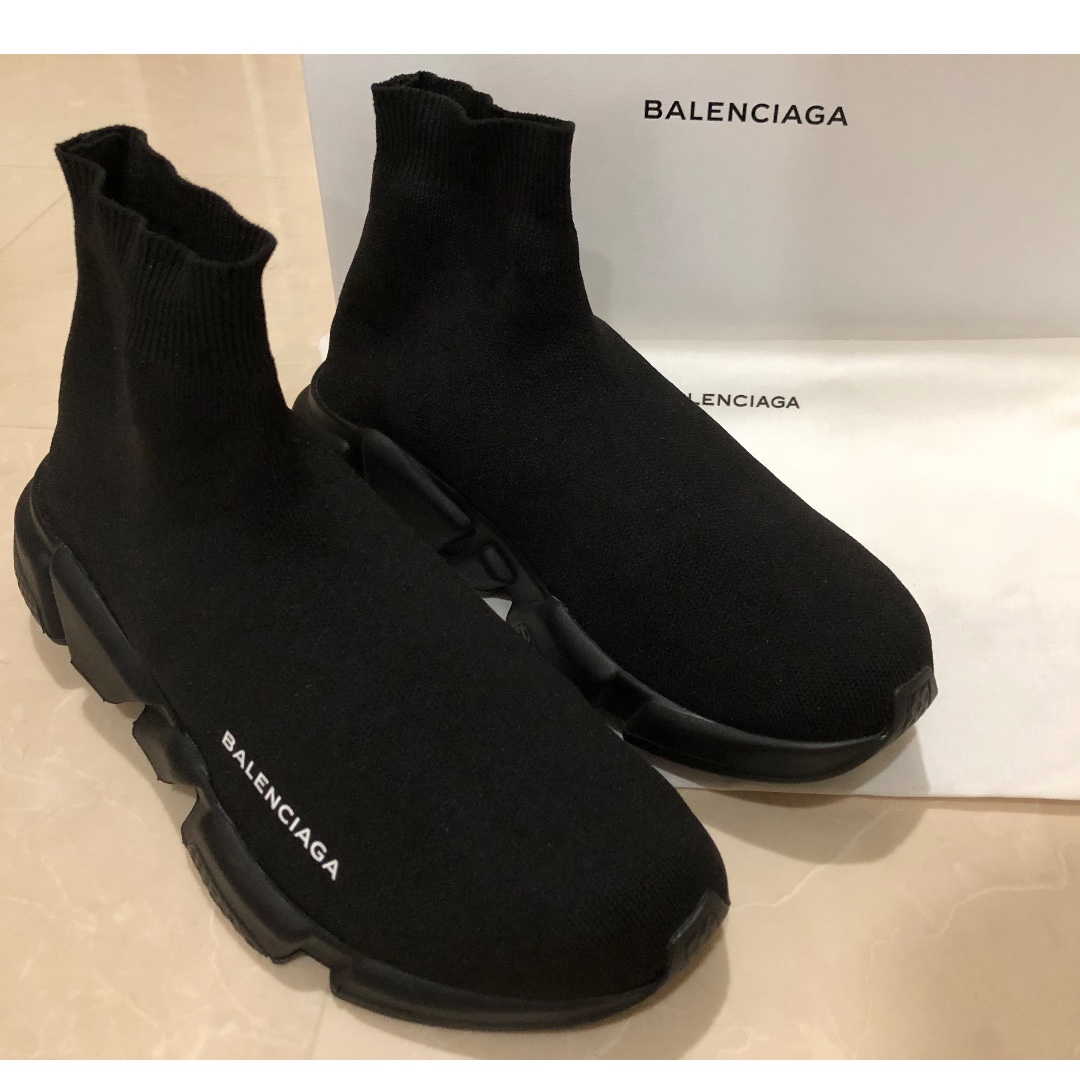Balenciaga Speed Trainer " Triple Black Sneakers, Men's Fashion, Sneakers on Carousell
