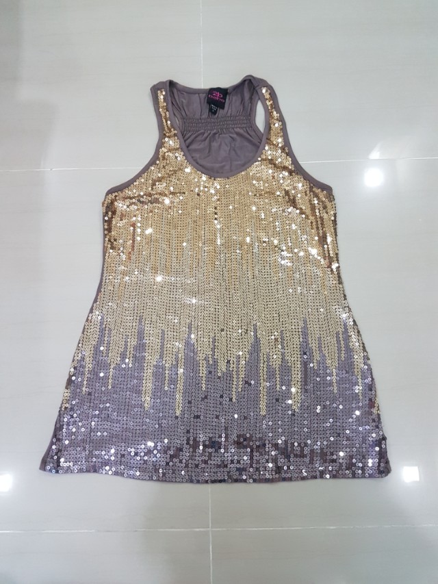 bebe sequin top