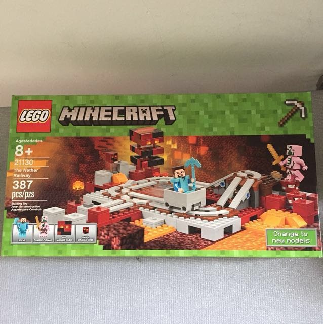 lego minecraft nether railway