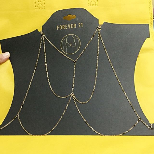 Brand New Auth Forever 21 Body Chain Bralette Women s Fashion Jewelry Organizers Body Jewelry on Carousell