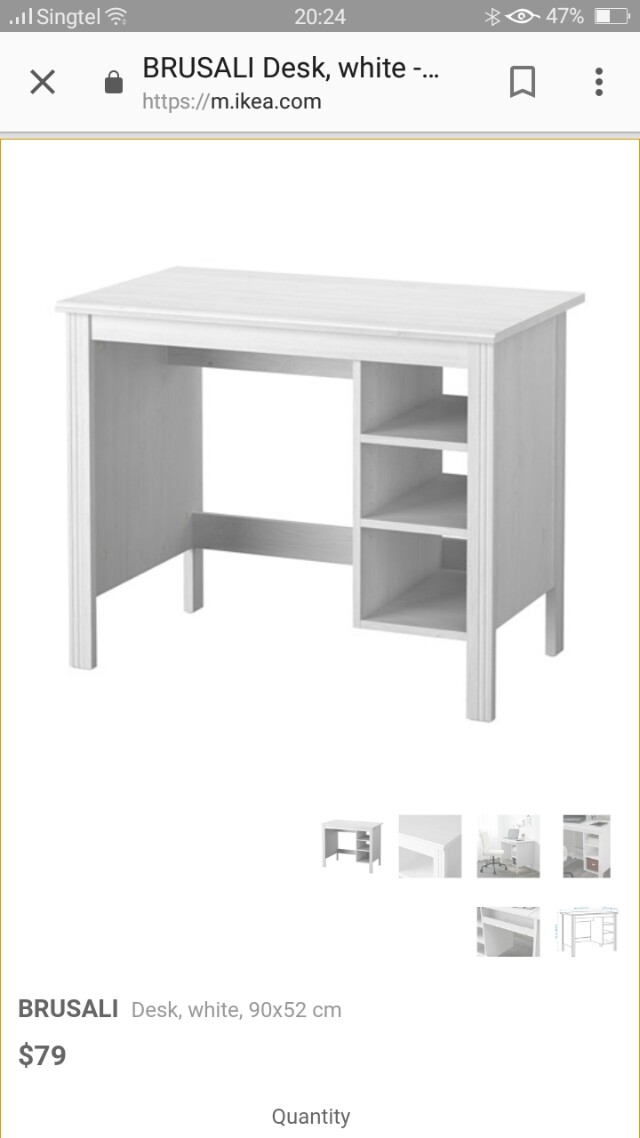 Study Desk Ikea Brusali On Carou Photo