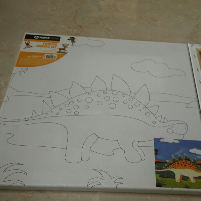Canvas Painting Child Kid Dinosaur Design Craft Art Prints