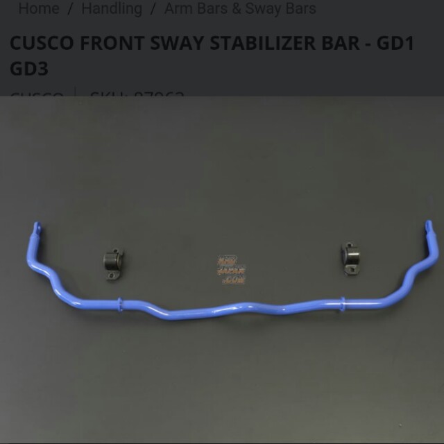 CUSCO FRONT SWAY STABILIZER BAR Honda Jazz/Fit GD Series, Car