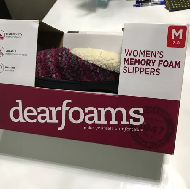 dearfoams memory foam slippers