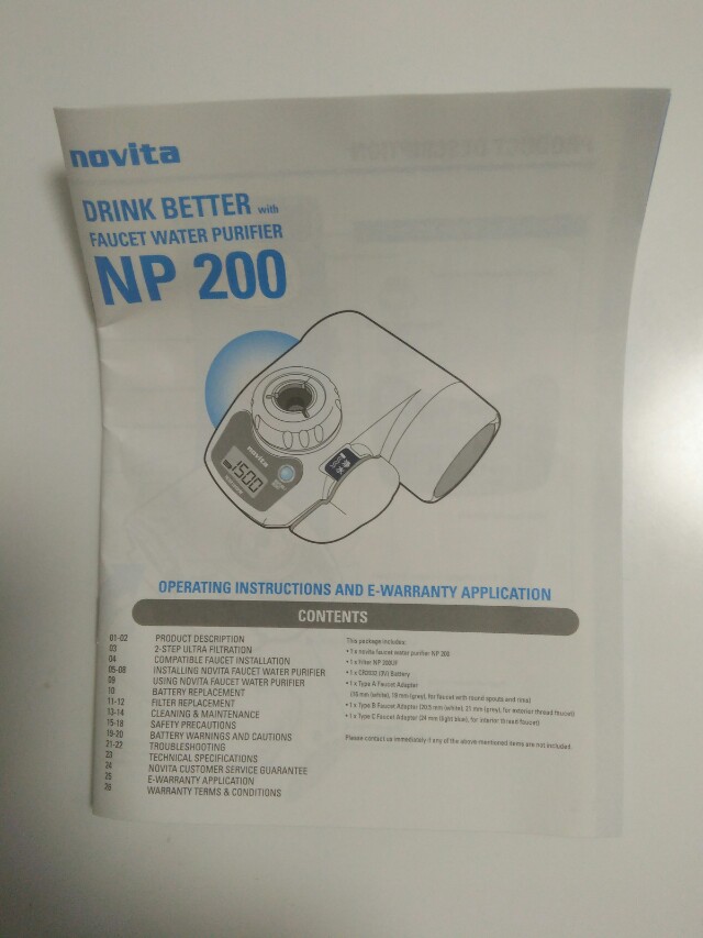 Faucet Water Purifier NP200, TV & Home Appliances, Kitchen Appliances