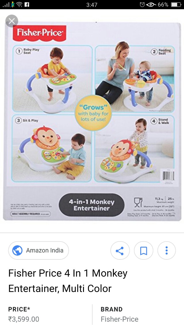 Fisher price 4 in top 1 monkey entertainer assembly
