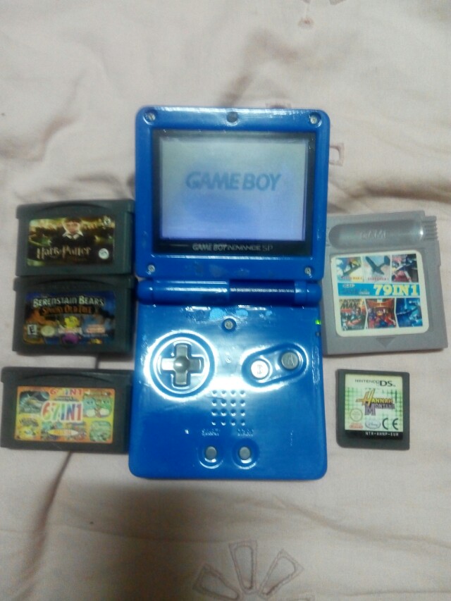 Gameboy sp 001 with games bundle, Video Gaming, Video Game Consoles ...