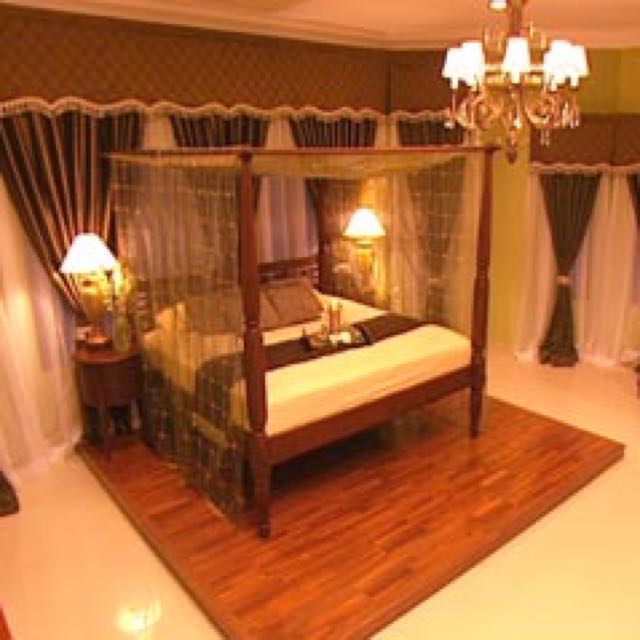 Katil Kayu Jati Bertiang Home Furniture Furniture On Carousell