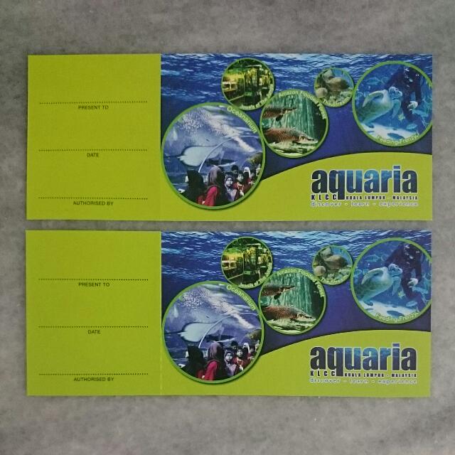 KLCC Aquaria Admission Voucher / Ticket , Tickets & Vouchers, Local
