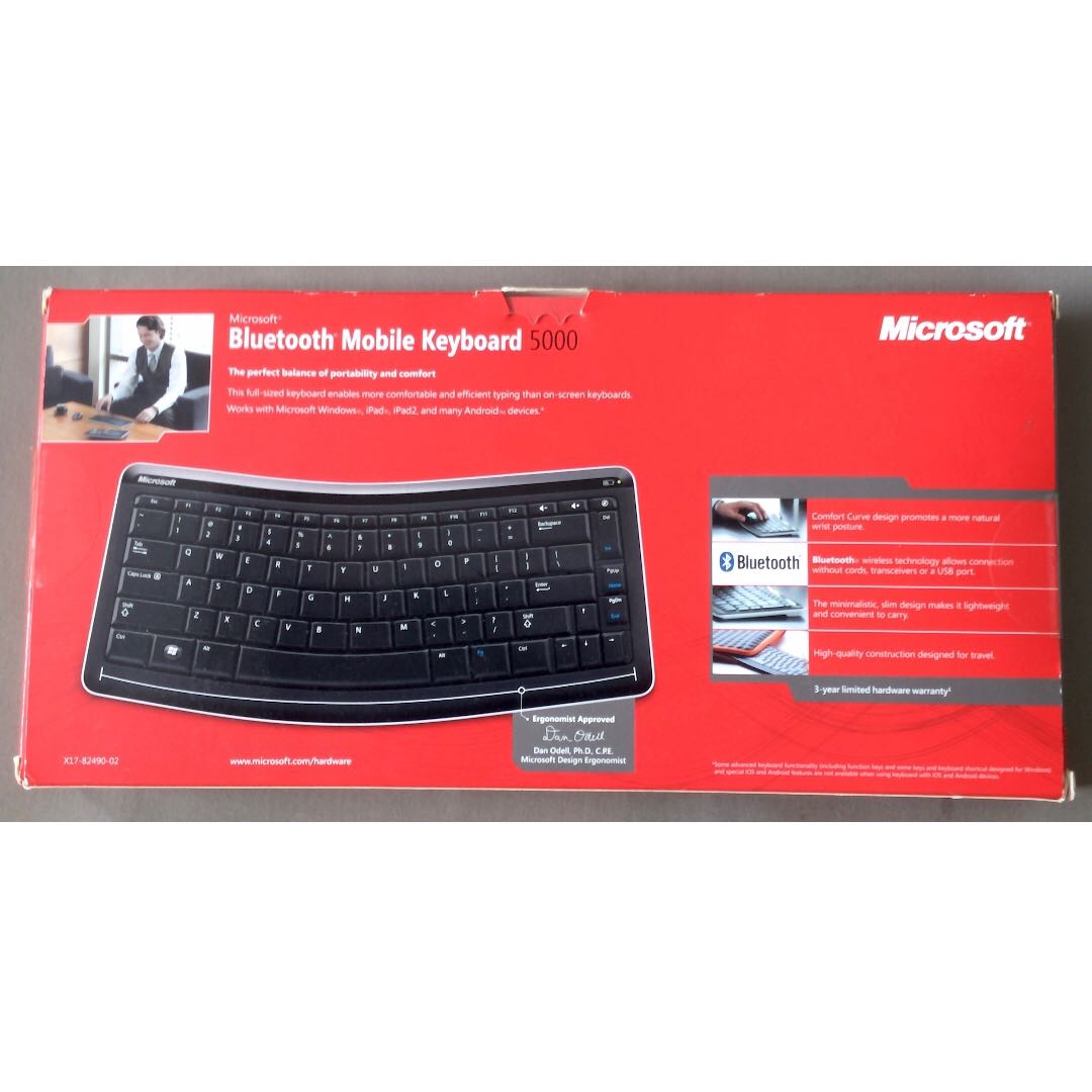 Microsoft Bluetooth Wireless Mobile Keyboard 5000 Mobile Phones