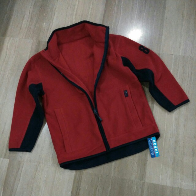 Red plush jacket top