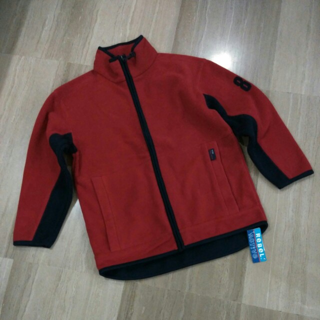 Red discount fleece coat
