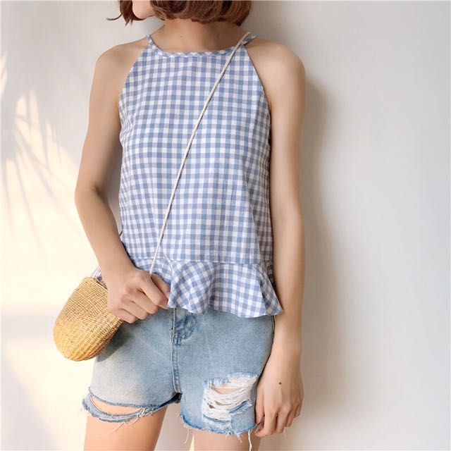 Baby doll halter tops clearance