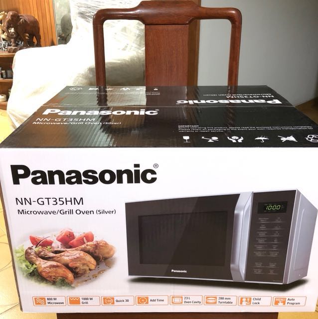 Panasonic Nn Gt35hm Microwave Grill Oven Silver Home Appliances On Carousell