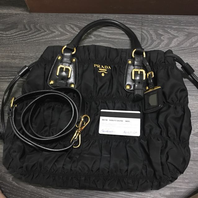 prada black tote bag