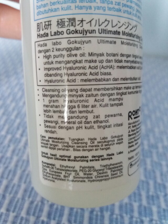 Preloved Ori Owner Hada Labo Gokujyun Ultimate Moisturizing Cleansing Oil Kesehatan Kecantikan Kulit Sabun Tubuh Di Carousell
