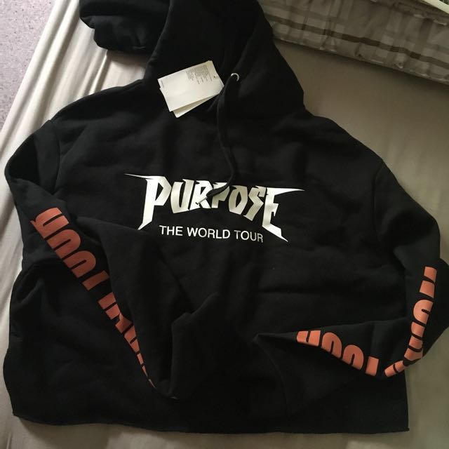 purpose tour cropped hoodie